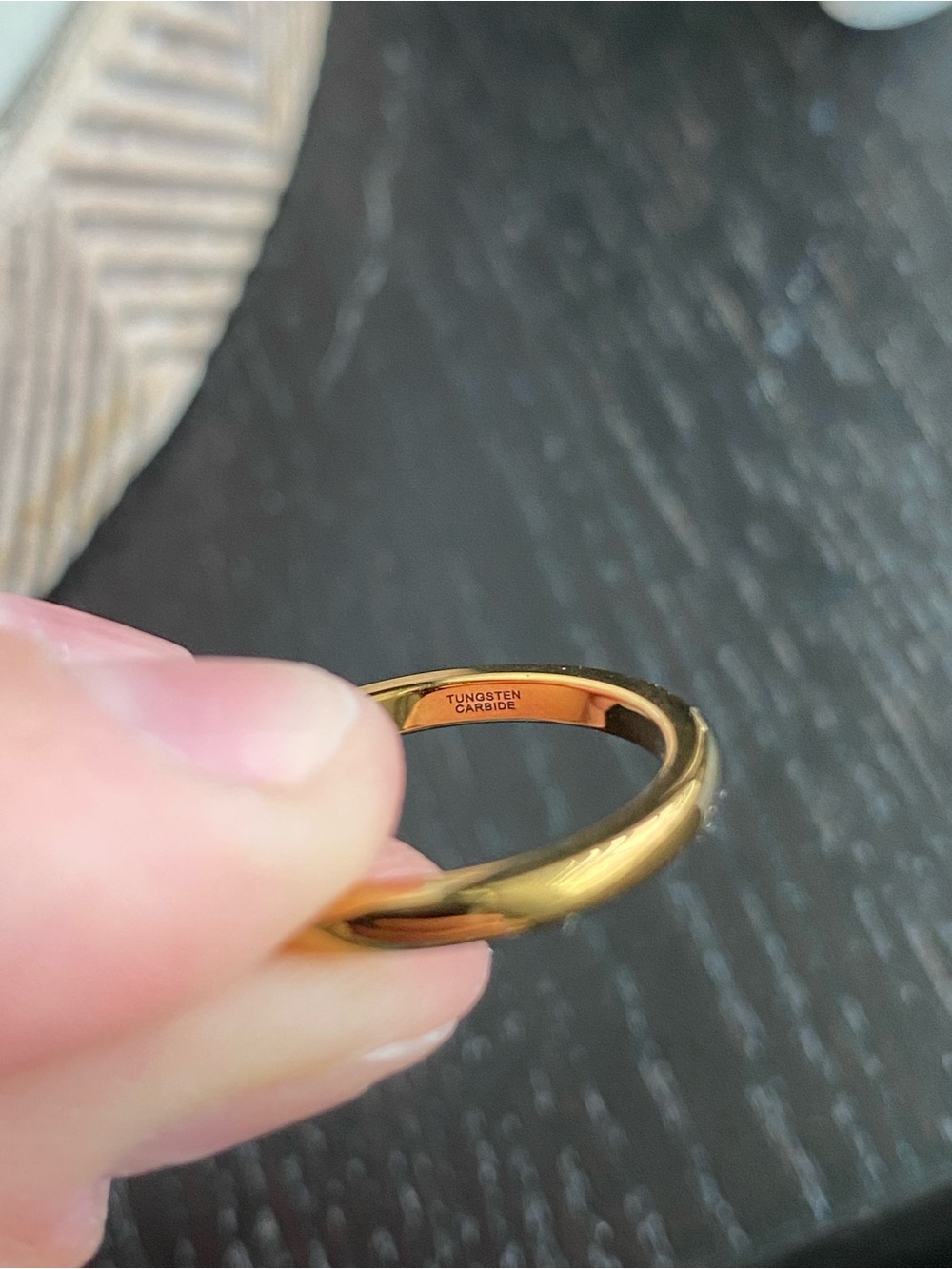 Gold Plated Tungsten Ring - 2mm - Picture 4 of 5